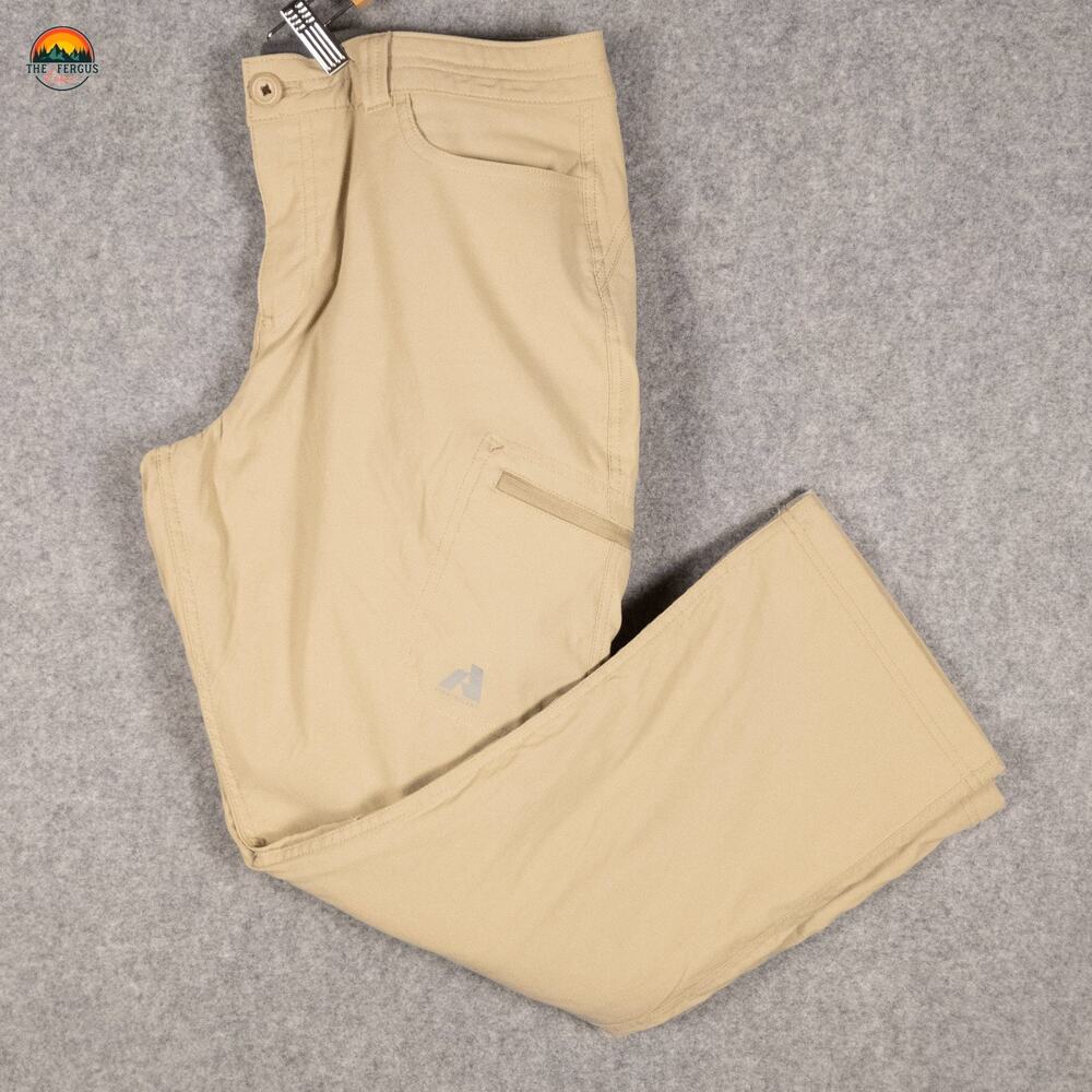 Eddie Bauer First Ascent Pants Khaki Beige Ankle Straight Leg Hiking Women's P14